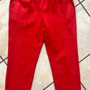 Red J Crew Wool Blend Pants